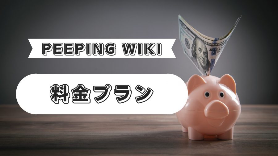 PEEPING WIKI(ピーピングウィキ)の料金プラン【公式よりも分かりやすく解説】